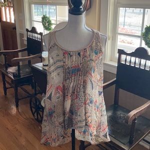 Michael Farrell Flowy Sleeveless Top